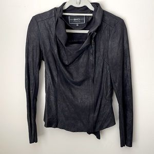 Metallic Suede Asymmetric Jacket